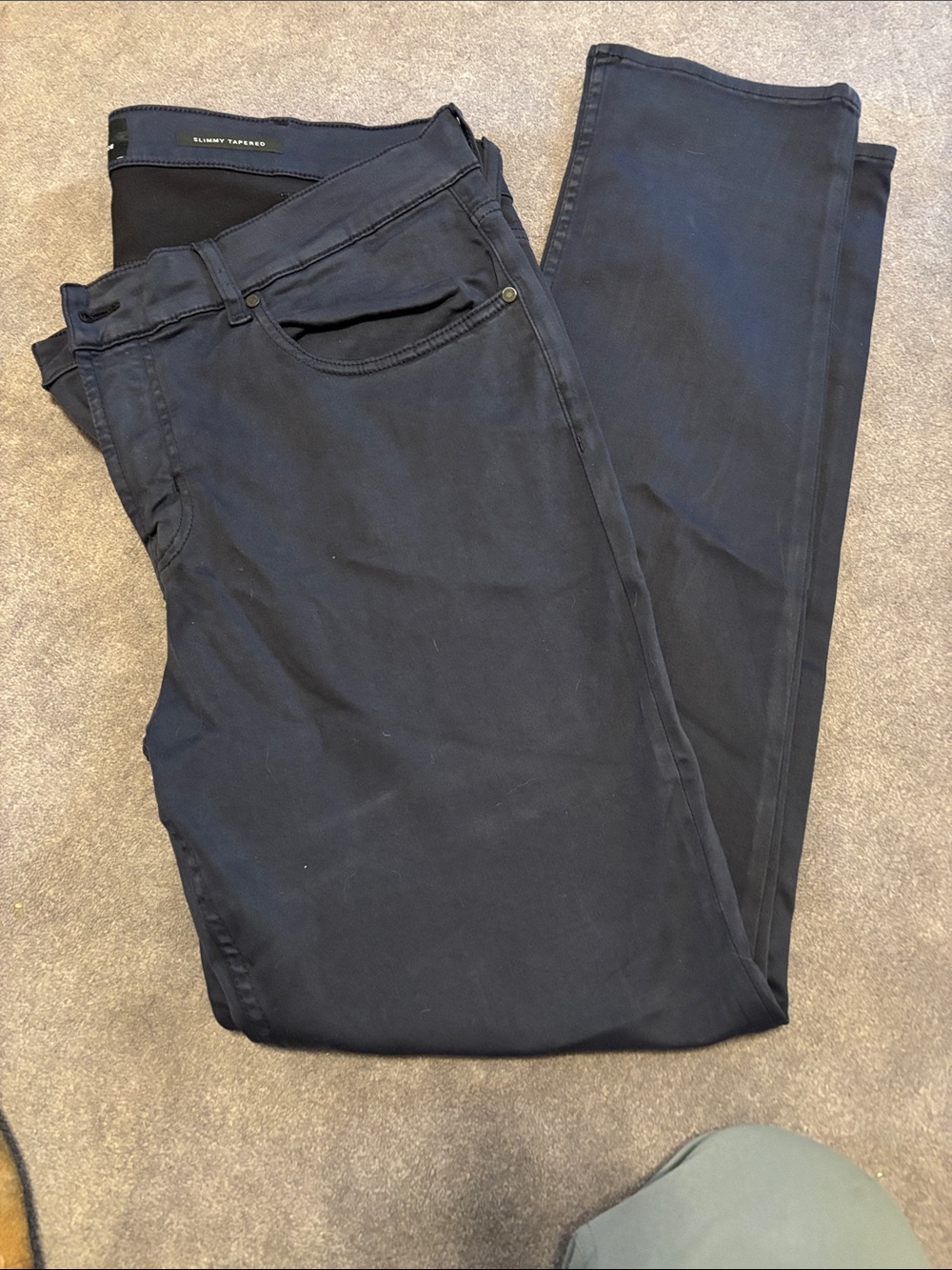7 For All Mankind Men's Navy Slim Tapered Chinos